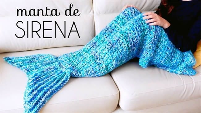 Manta de cola de sirena a Crochet