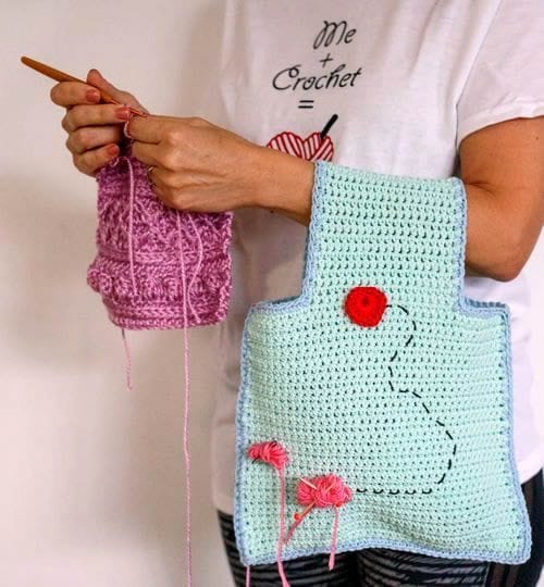 Bolsa porta Tejido sin costuras