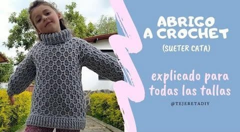Suéter abrigo a Crochet para todas las tallas