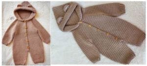 Enterizo a crochet para niño varias tallas