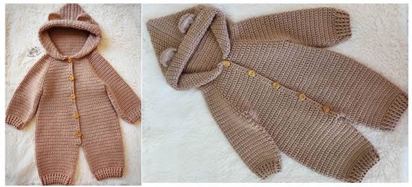 Enterizo a crochet para niño varias tallas