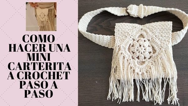DIY Cartera tipo riñonera tejida a crochet