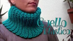 Cuello elástico tejido a crochet