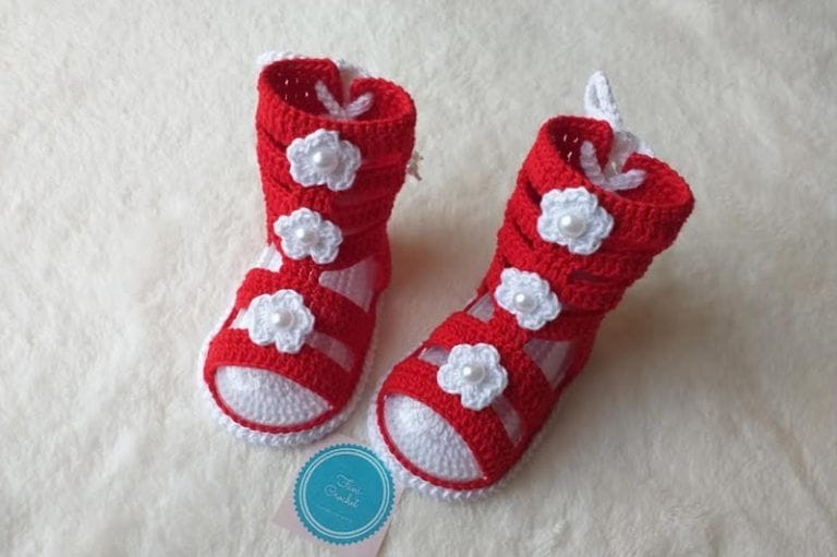 Sandalias Gladiadoras a Crochet