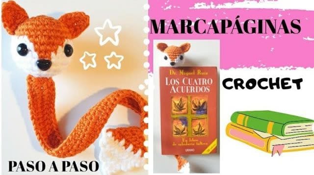 Marca paginas de zorro a crochet DIY