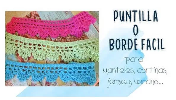 Puntilla borde fácil crochet