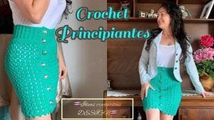 Falda a crochet muy fácil