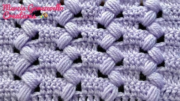 Punto Puff Zigzag crochet paso a paso