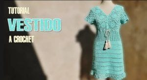 Vestido de mujer tejido a crochet