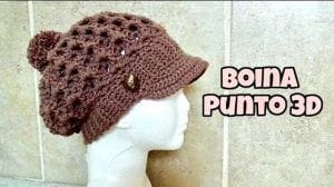 Boina punto 3D paso a paso