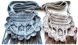 Bolso bandolera a crochet
