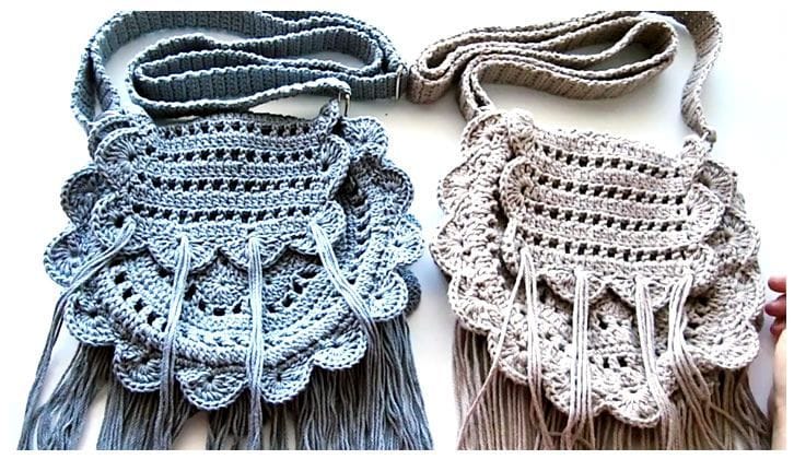 Bolso bandolera a crochet