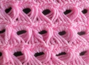 Punto escoba o punto peruano a crochet