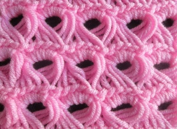 Punto escoba o punto peruano a crochet