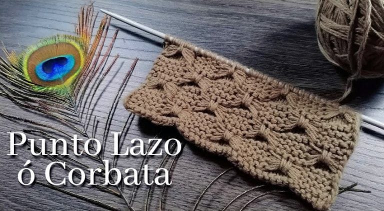 Punto lazo o corbata a crochet DIY