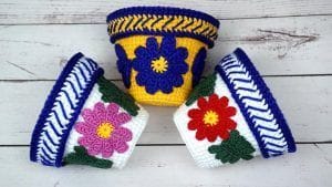 Macetas sevillanas a crochet