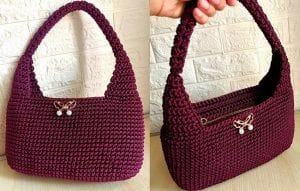 Bolso de mano a crochet DIY