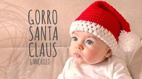 Gorro Papá Noel Ganchillo o Crochet