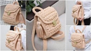 Mochila de ganchillo con patrón