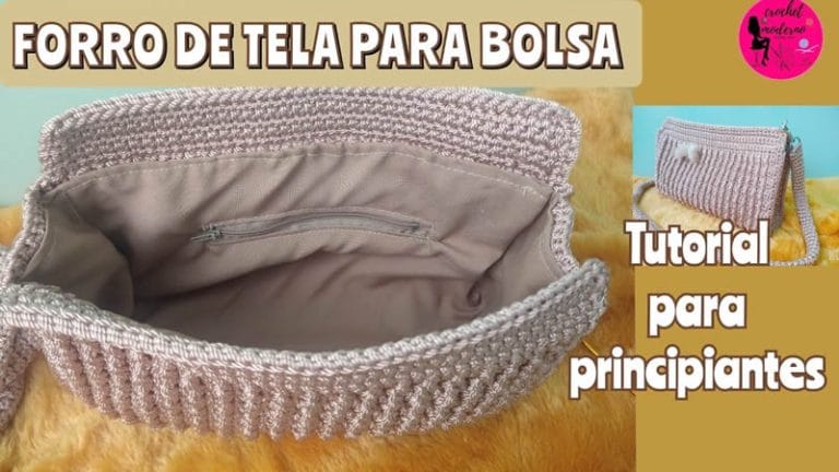 Forro de tela para una bolsa tejida